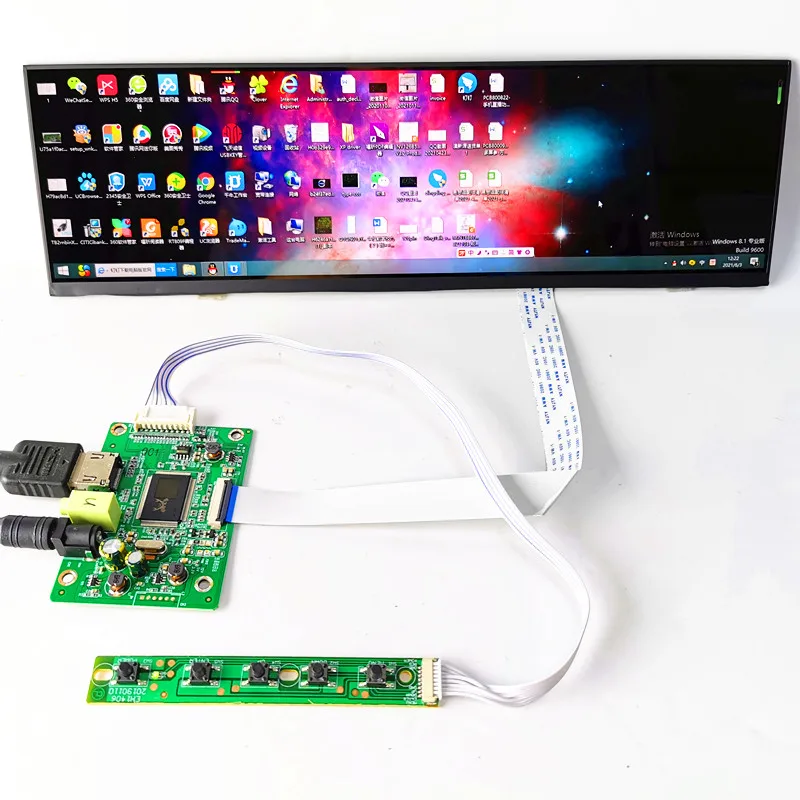 12,6-zoll kapazitiven touch display kit LCD Bildschirm NV126B5M-N42 IPS 1920*515 HDMI für Auto Monitor/Bar display/Raspberry Pi