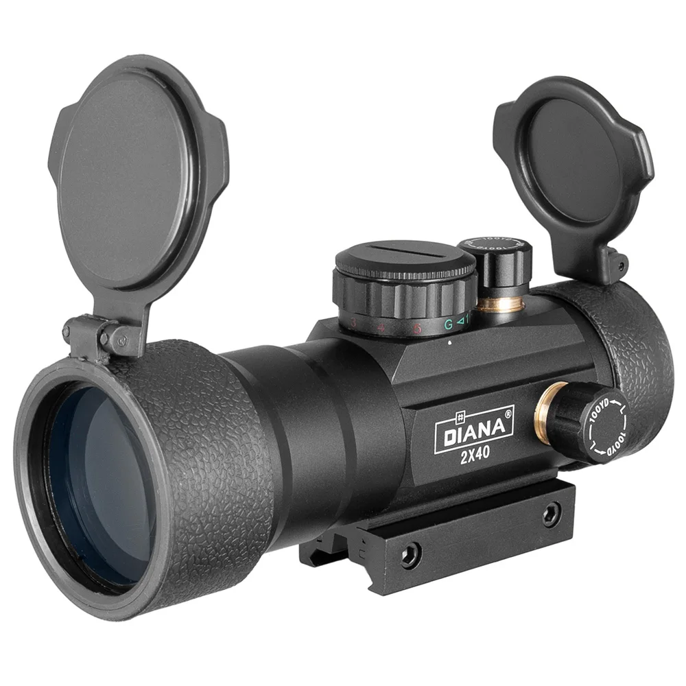 DIANA 3X44 Groen Red Dot Sight Scope 2X40 Red Dot 3X42 Tactische Optics Riflescope Fit 11/20mm Rail 1X40 Rifle Sight voor Jacht