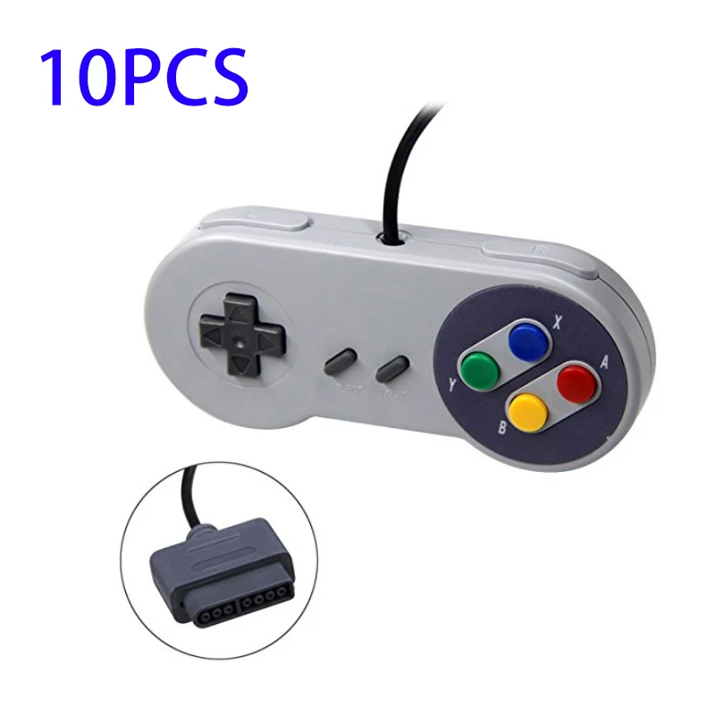 

10PCS/lot Gamepad 16 Bit Controller for Super Nintendo SNES System Console Control Pad