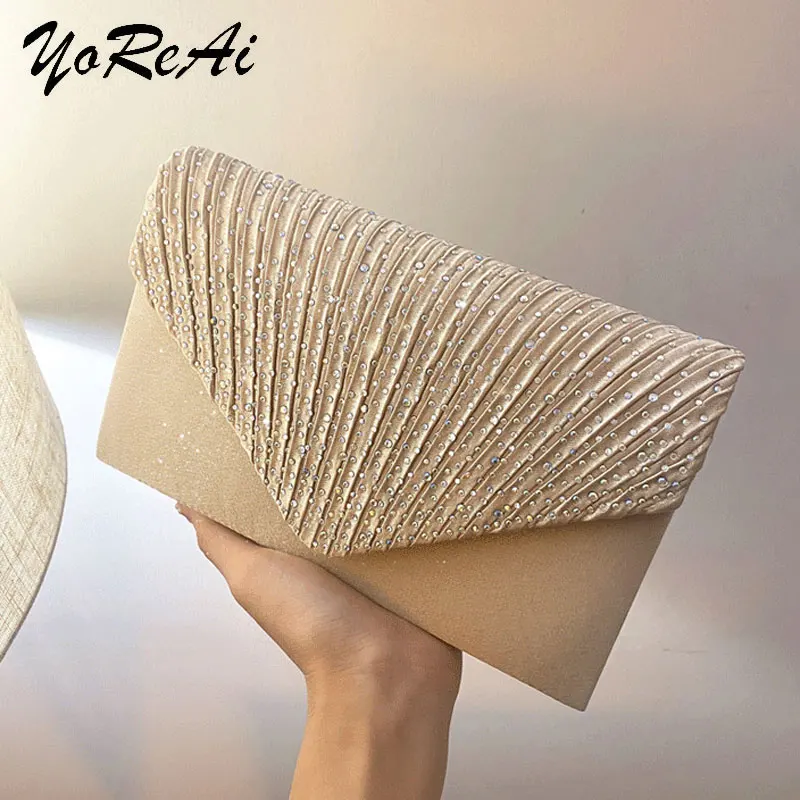 YoReAi Fashion Women Evening Bag Brand Party Banquet Glitter Pack For Ladies Wedding Clutches Handbag Shoulder Bags Chain New