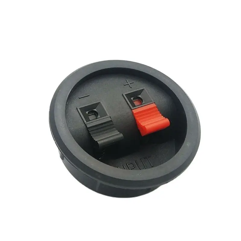 10pcs/lot Red and Black 2 Socket Round Circular Cable Clamp Speaker Wire Clip LED Lamp Test Clip Free Shipping