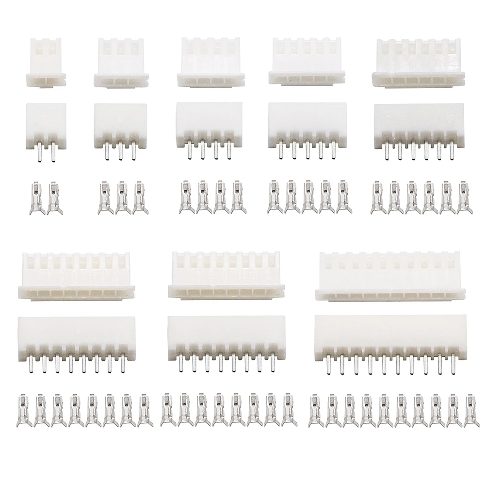 10PCS/Lot XH2.54 Pin Straight Needle Header Connector 2P 3P 4P 5P 6P 7P 9P 10P 12Pin 2.54mm Pitch XH For PCB