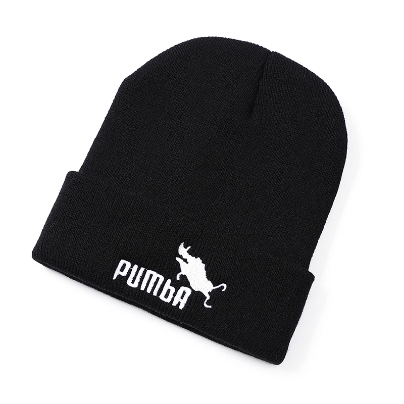 women men knitted Beanie hat Embroidery Letters autumn winter cap boy girl kids beanie cap hat for women men