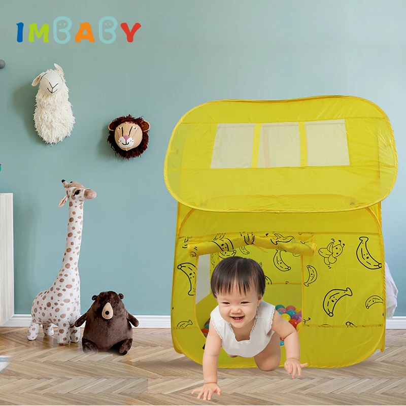 IMBABY Foldable Double Door Design Play House For Children Portable Baby Balls Pool Castle Tent Indoor&Outdoor Kids Toys Playpen