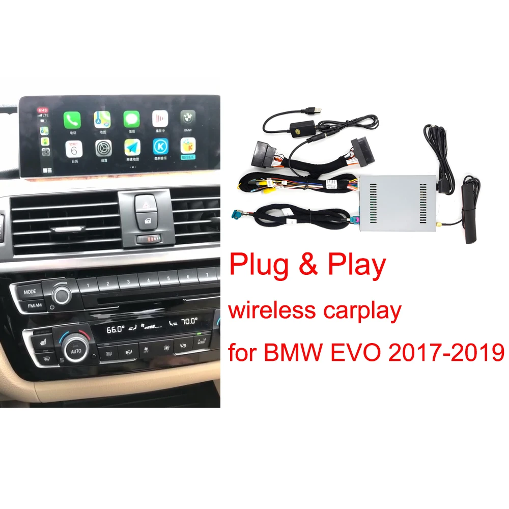 Wireless CarPlay for BMW EVO 1 2 3 4 5 7 Series X3 X4 X5 X6 2017-2019 Android Auto Retrofit Interface Car play