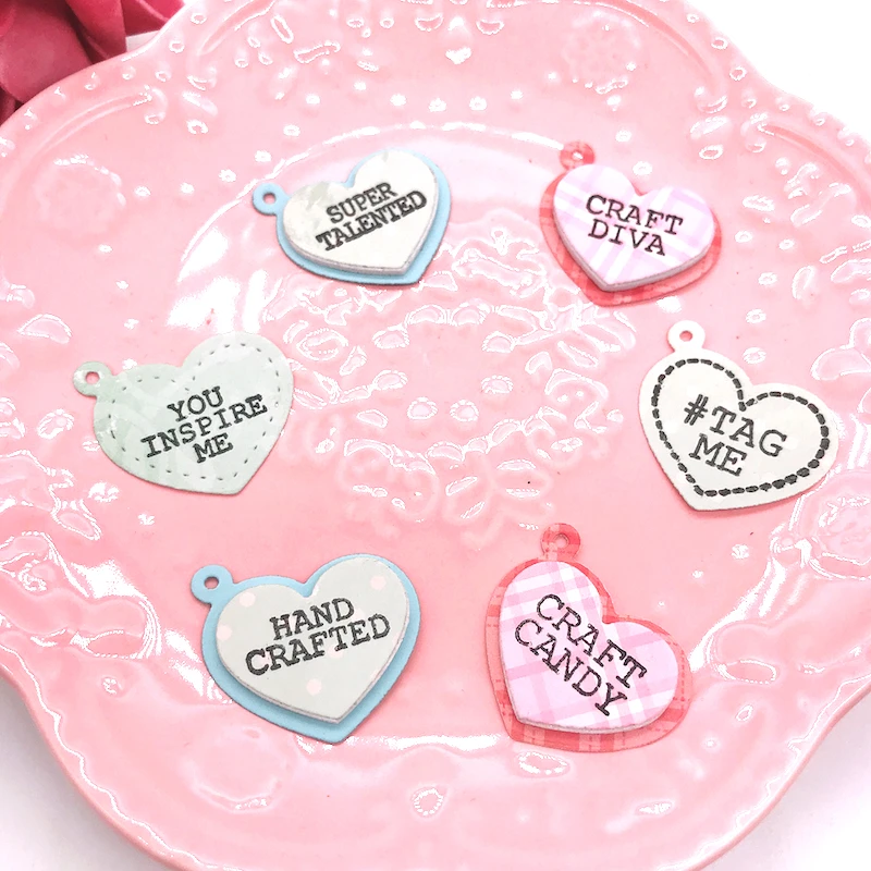 KSCRAFT Craft Love Tags Metal Cutting Dies Stamps for DIY Scrapbooking/photo album Decorative Embossing DIY Paper Cards