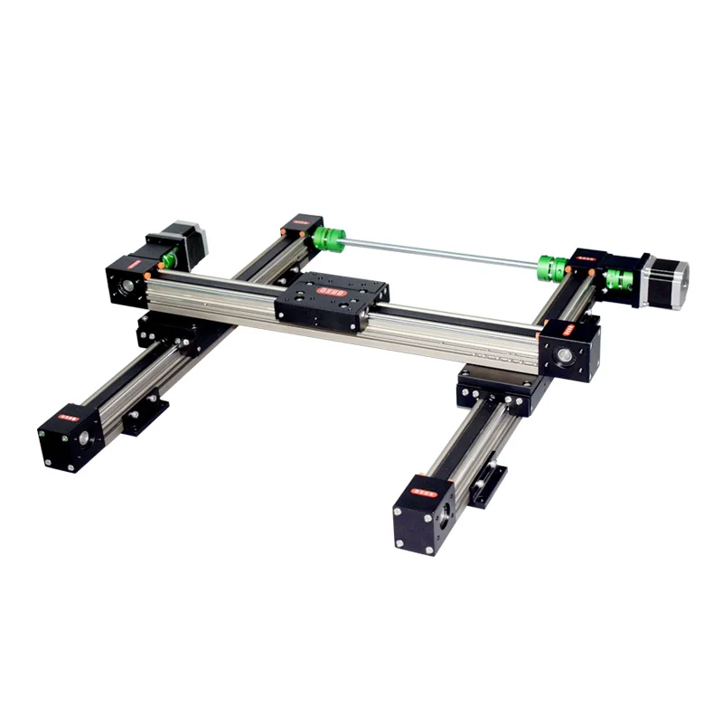 Imagem -06 - tipo de Pórtico Correia Síncrona Linear Deslizante Trilho Elétrico Módulo de Nível Cnc Movente Ferroviário Atuador xy Nível com Motor Cnc Completo