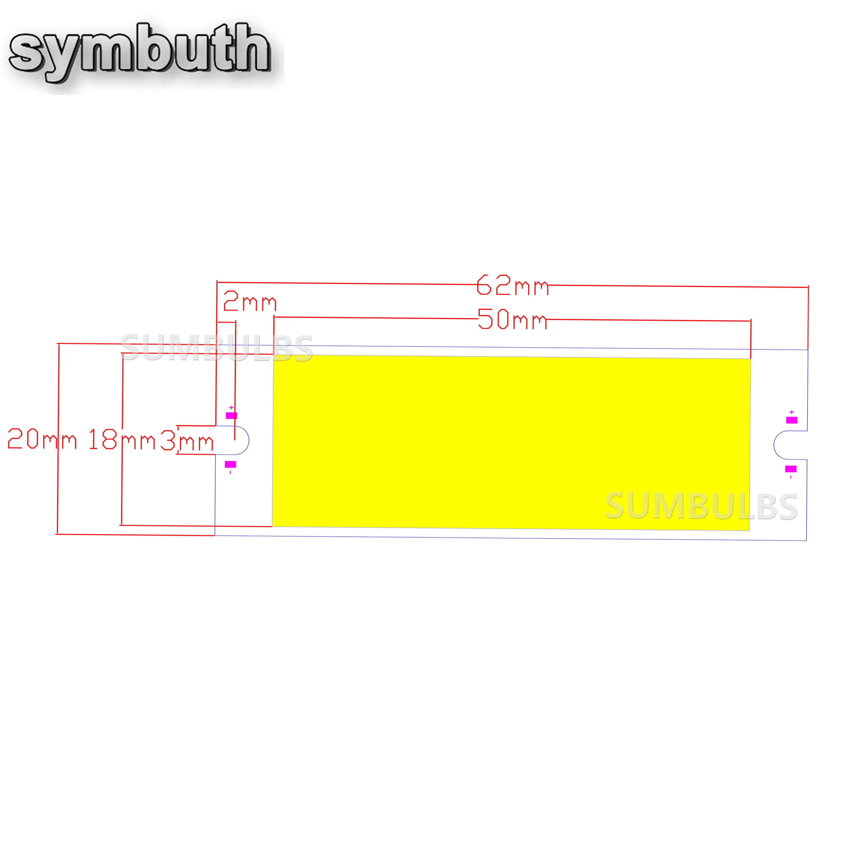 7W 12V DC Input COB LED Light Source 62x20mm Chip on Board Cold White Color for Work Lamp Automotive Bulb