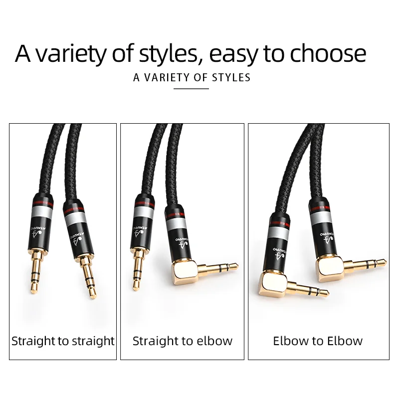 HIFI 3.5 مللي متر ذكر إلى ذكر الصوت كابل مساعد الأساسية الفضة مطلي 3.5 مللي متر جاك كابل الصوت جاك لسيارة سماعة الرأس محول سلك