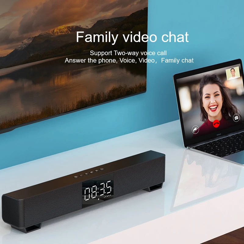 Mifa-altavoz Soundbar K3 con Bluetooth 5,0, dispositivo de sonido estéreo con pantalla Digital grande, inalámbrico, compatible con TWS