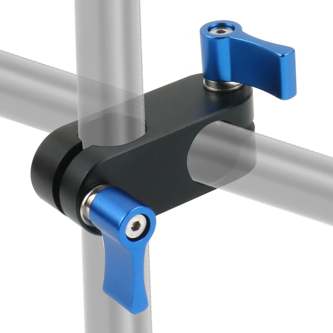 90 Grad rechtwinklig 2 Loch 15 mm Rod Rig Clamp Adapter M5 Schraube für 5D2 5D3 A7S GH4 DSLR Kamera Foto Schulter HandGrip Monitor – Detail 18