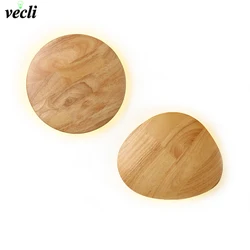 Modern LED Wooden Wall Lamp Nordic Originality Indoor Wall Lighting AC110-240 V Personality Bedside Bedroom Wall Light