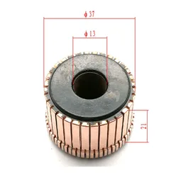 1Pc 37x13x21(24.5)x32P Teeth Copper Bar Motor Armature Commutator B-026/BHY-1994-32