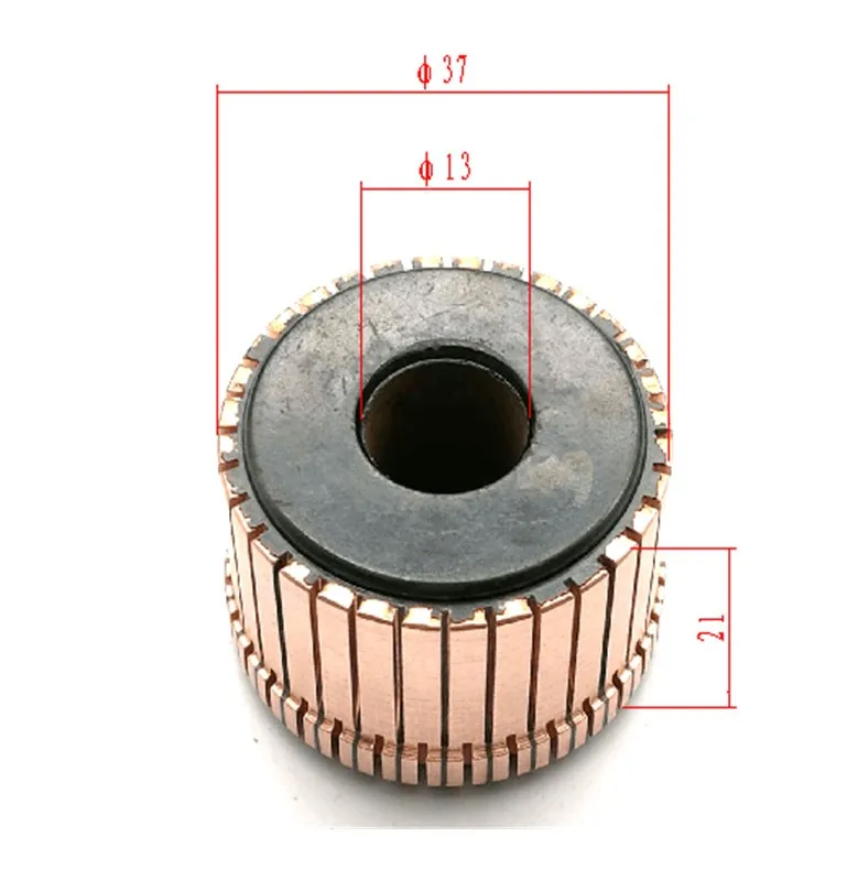1Pc 37x13x21(24.5)x32P Teeth Copper Bar Motor Armature Commutator B-026/BHY-1994-32