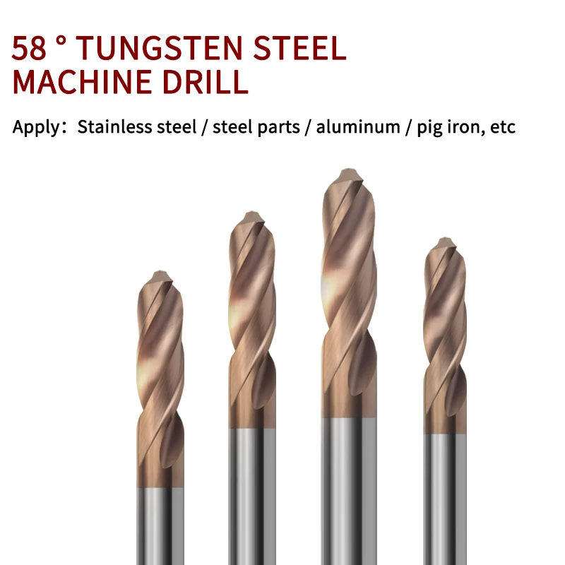 Beschichtete bit 58 grad wolfram stahl bit superharten integral hartmetall beschichtete gerade schaft verlängert 0,5-20mm superharten