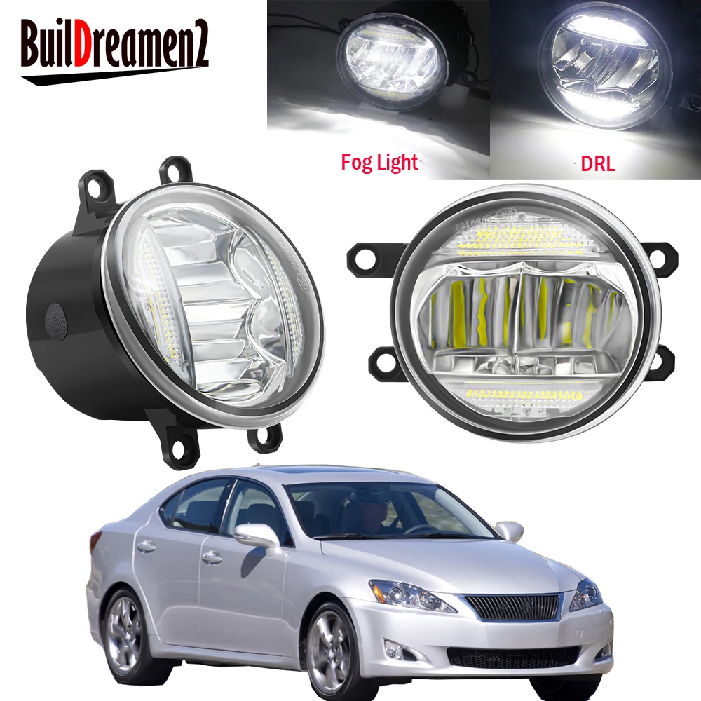 

2 X Car Front Bumper Fog Light Assembly LED Daytime Running Lamp DRL 30W 8000LM 12V For Lexus IS IS250 IS350 Saloon 2005-2013