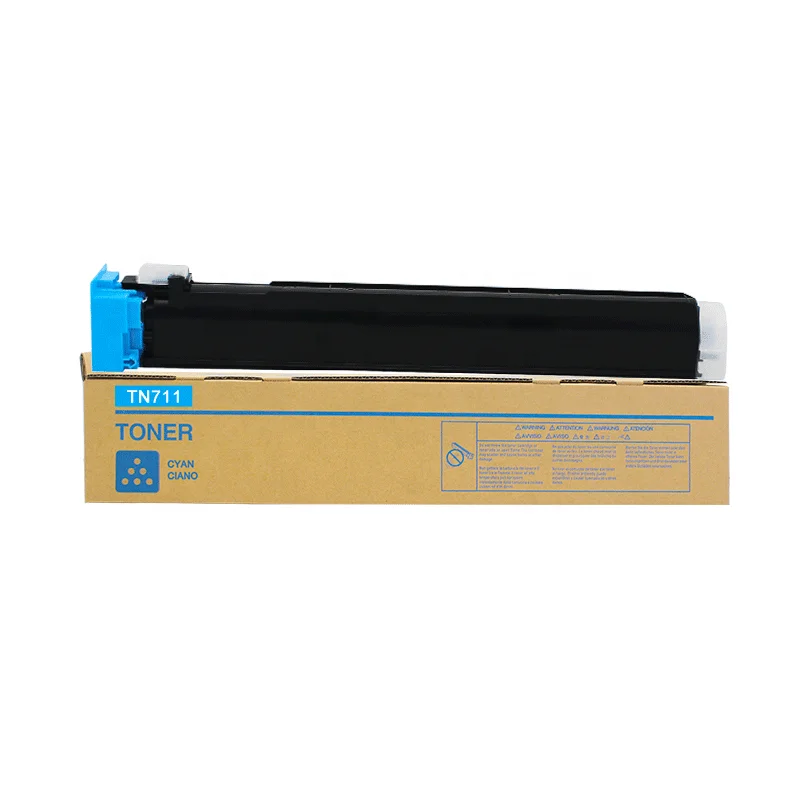 Cartucho de tóner TN711 para Konica, compatible con minolta, bizhub, C654, C754, C654E, C754E, 4 unids/set, BK, C, M Y, nuevo