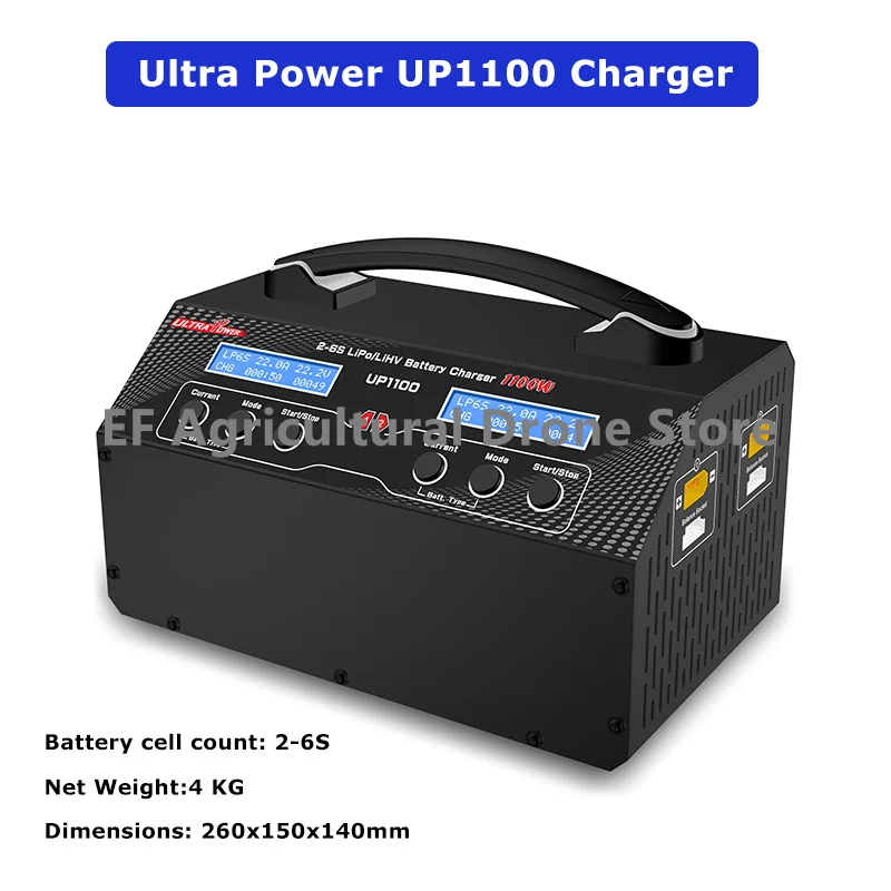 Ultra Power 110V/220V 1100W UP1100 2-6S Dual Channels Lipo/LiHV Battery Balance Charger for UAV Drone