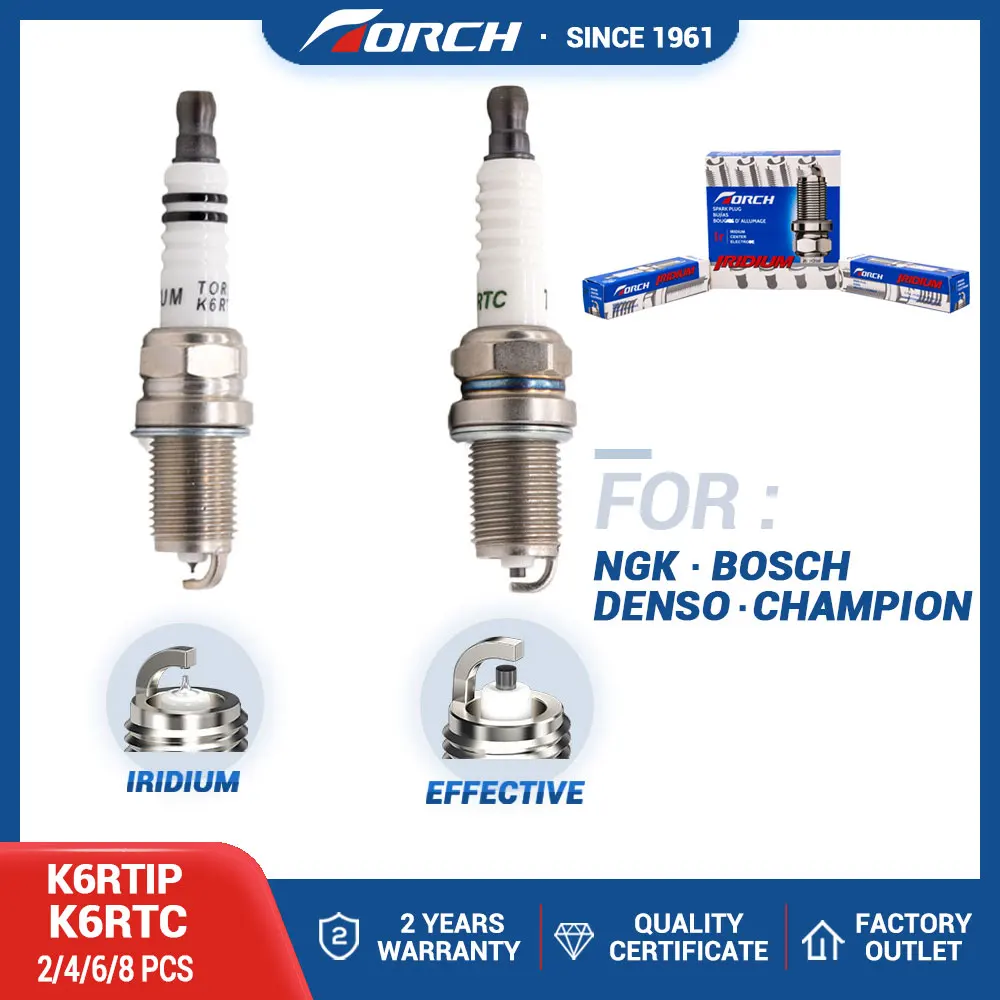 Originale TORCH Candele di accensione serie K6RTC/K6RTIP Sostituire per IFR6S BKR6ES BKR6EZ LFB479Q3707800A 101000063AA RENAULT 7701042816