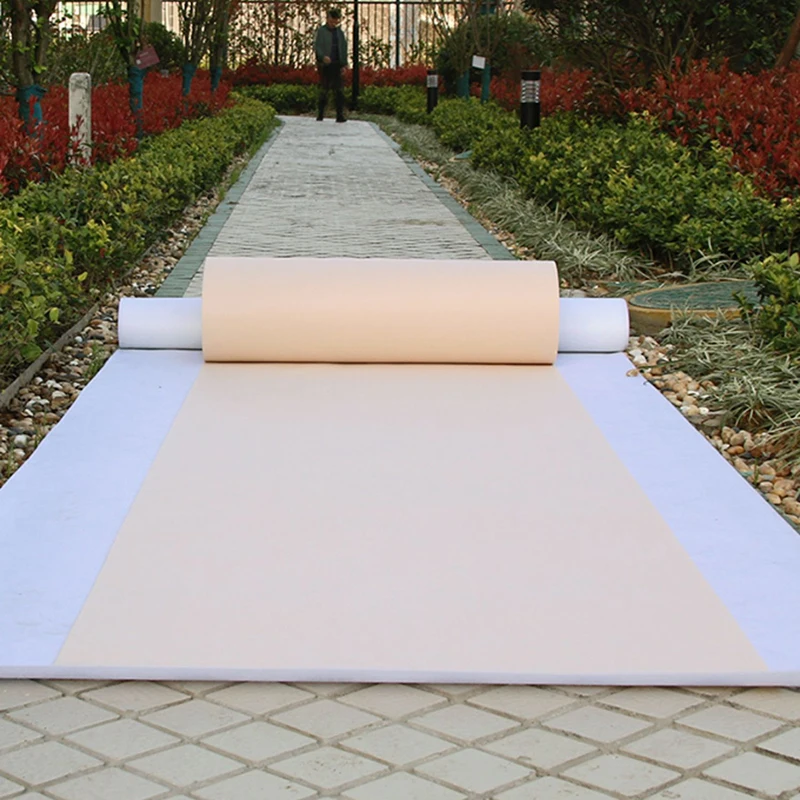 Champagne White Wedding Aisle Runner Carpet Romantic Suitable For Special Occasion Wedding Carpet Non-slip Wedding Aisle Runner