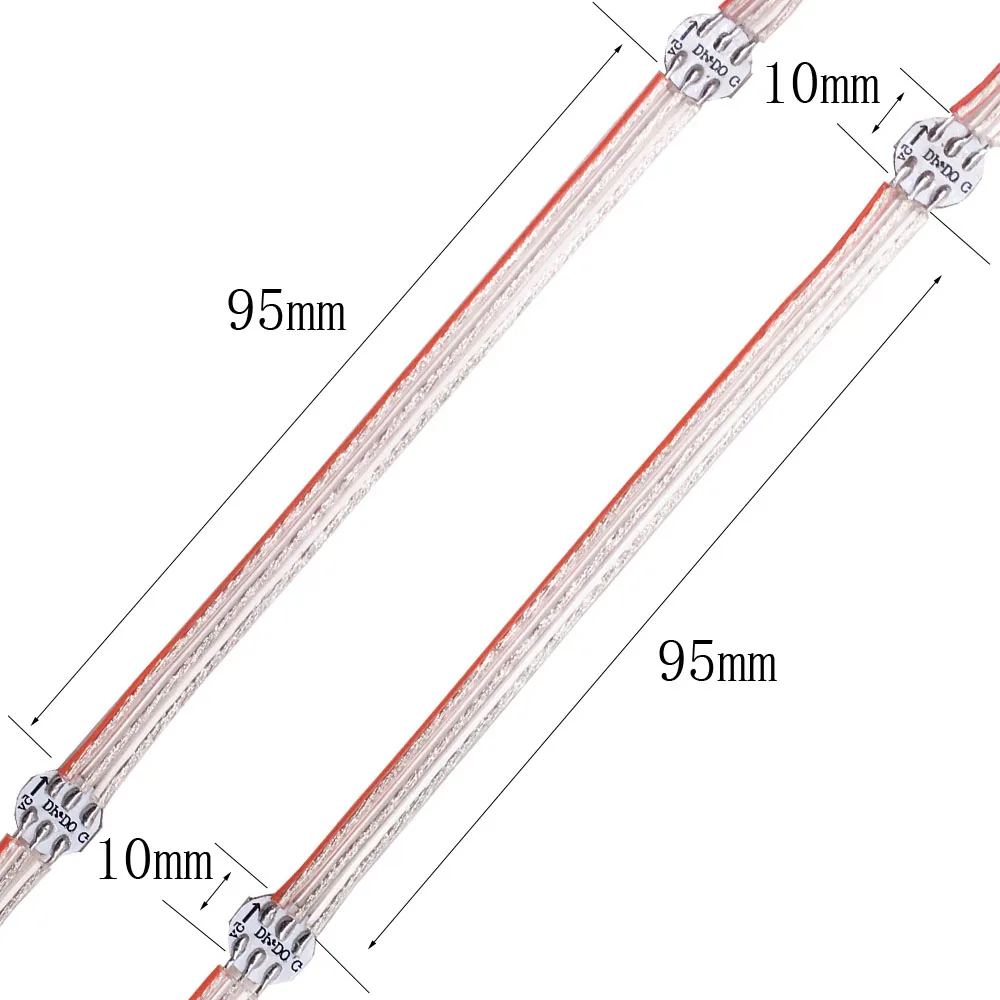 10/25/50Leds/String WS2812B Pixels RGB LED Module Heatsink Board Nodes Addressable Individually DC5V