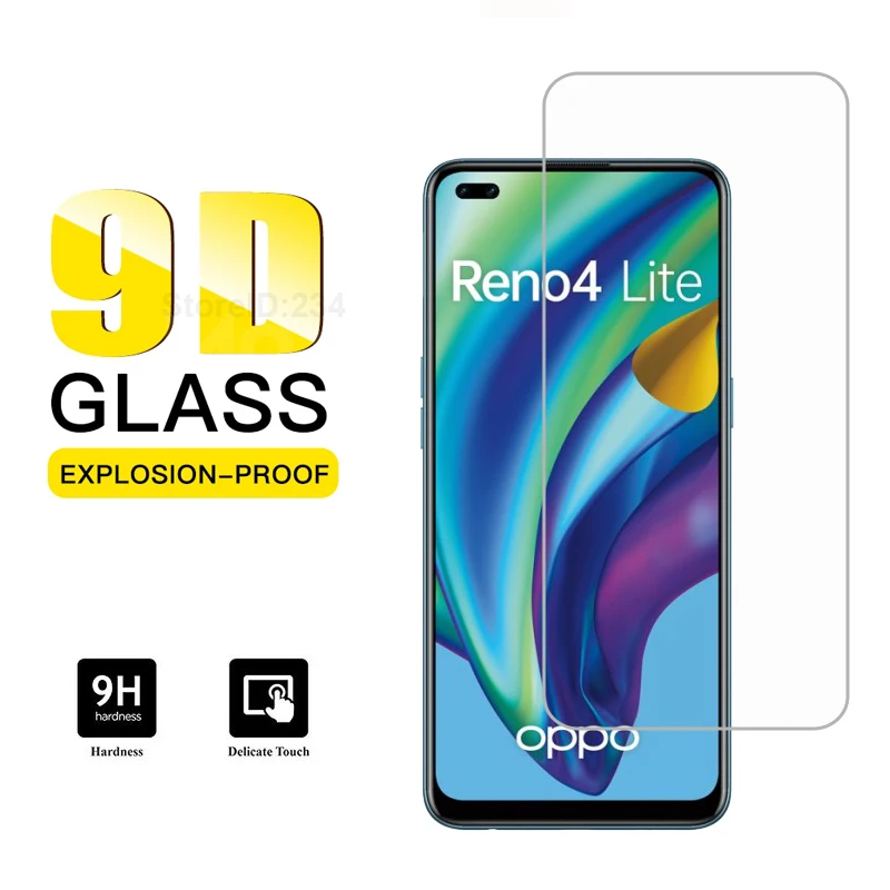 Tempered Glass For OPPO Reno4 Lite Screen Protector Guard Film Front Case Cover For OPPO Reno 4 Lite CPH2125 Pelicula de vidro