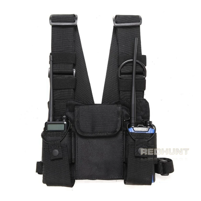 Universal Radio Harness Chest Rig Vest Two Way Radio Holster Holder for Men and Women Rescue Camping Hiking