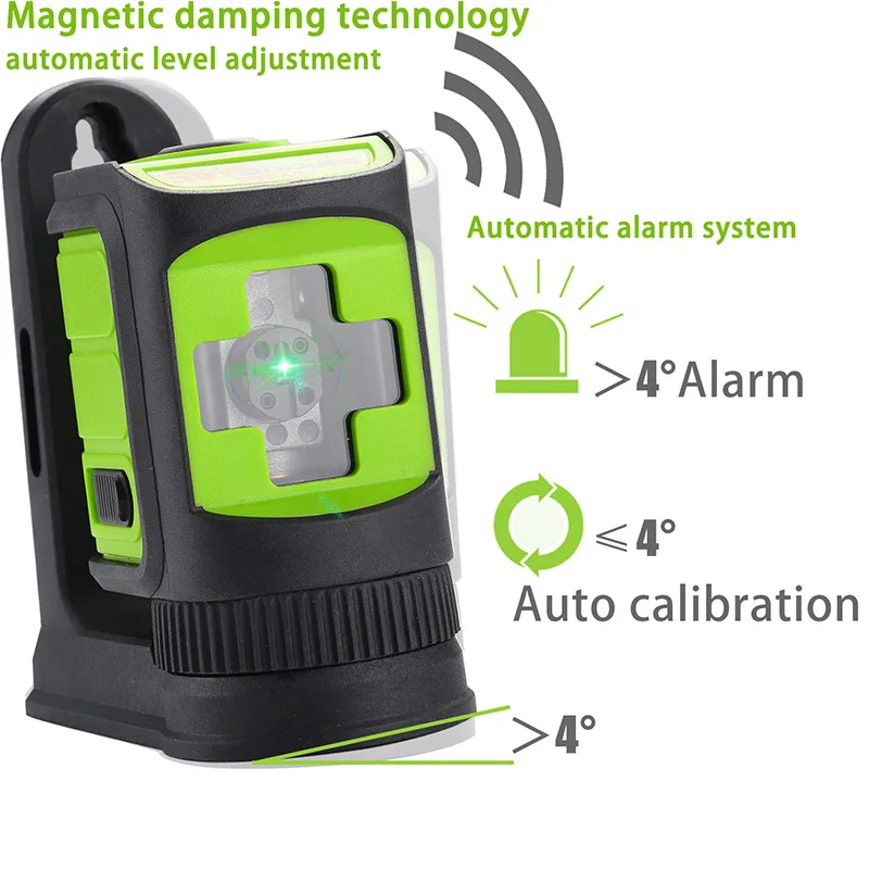 MAKINGTEC 2 Lines Laser Level Self-Leveling Level Cross Red/Green Beam Line Cross Hanging