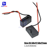 diymore CBB61 AC 450V 1.2μF±5% Capacitance 50/60Hz 2 Wires Running Capacitor for Air Conditioner Fan Motor