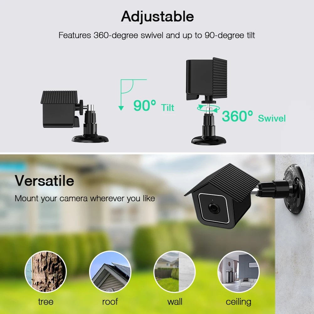 Chống Thấm Nước Treo Tường Cho Wyze Cam V3 Camera Thông Minh, Bảo Vệ Nhựa Ốp Lưng Giá Đỡ Tạo Khả Năng Xoay Tròn 360 Độ