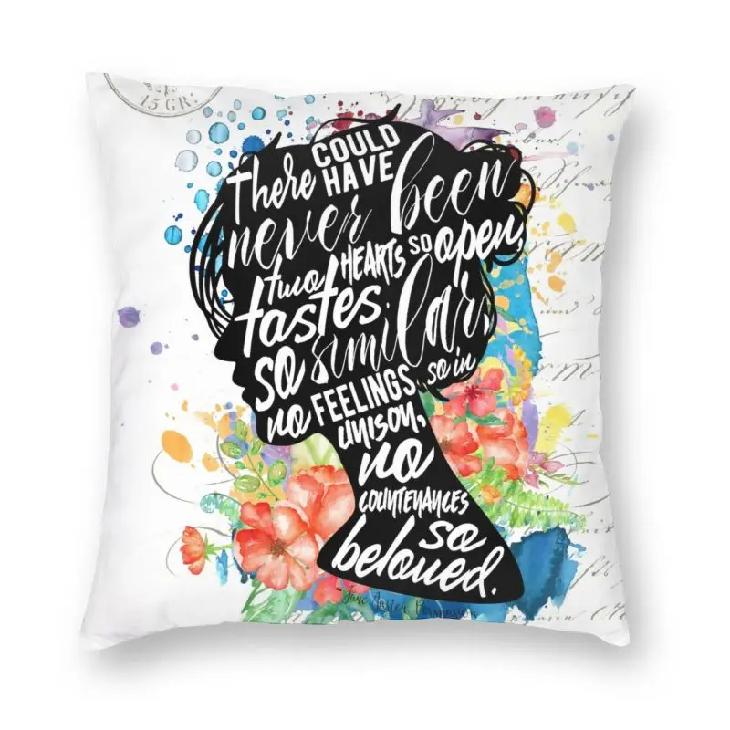 Persuasion By Jane Austen Pillow Cover Home Decorative Pride and Prejudice Cushion Case Throw Pillow for Living Room Printing