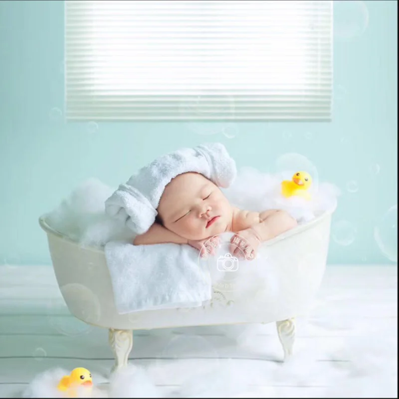 Newborn Baby Photograph Props Shower Bathtub Infant Photo Studio Posing Basket Accessories