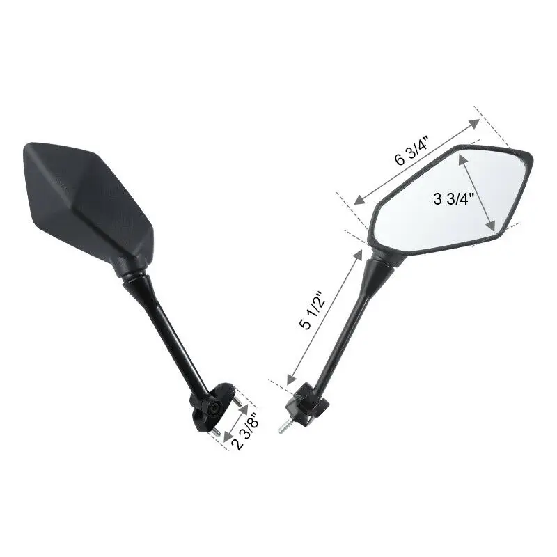 Motorcycle Rearview Rear View Side Mirrors For KAWASAKI NINJA 650R ER6F ER-6F 2009-2016 NINJA 400R 2010-2014 Z1000SX 2011-2014