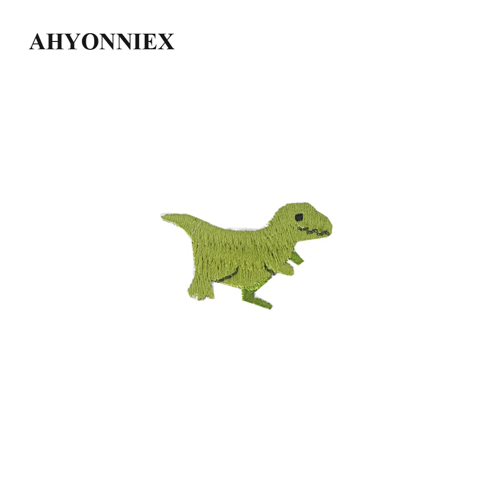 AHYONNIEX Mini Dinosaur Park Small Cute Boys\'s Clothes Sticker DIY Patches For Clothing Iron on Patch with Glue on The Back