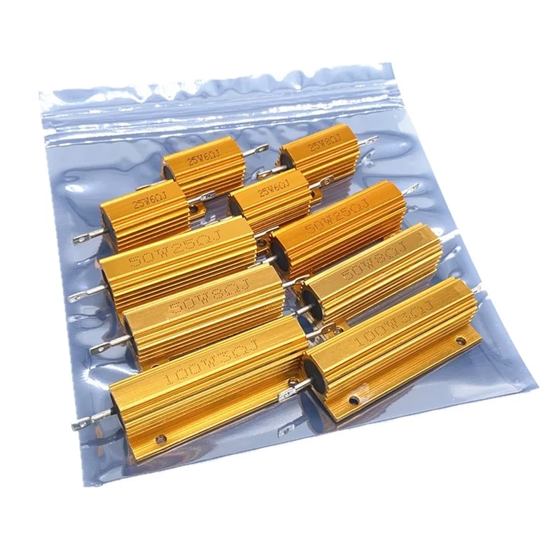 Imagem -05 - Carro Resistor de Carga Led Reverso Freio Turn Signal Luz Wirewound Resistência Kit para 7443 7440 Wy21w W21w 10 Peças Lote 25w 50 100