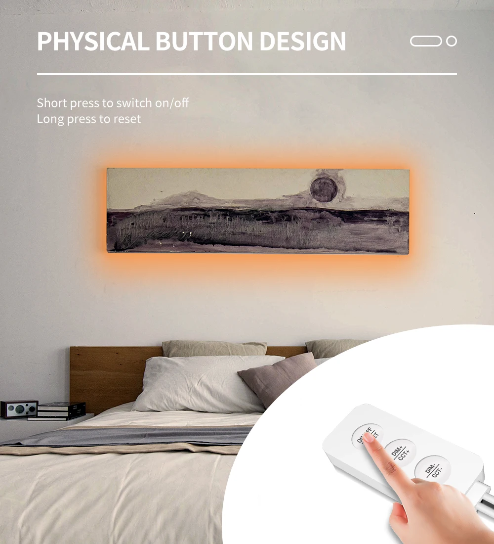 Gledopto Zigbee DC12V RGBCCT 5050/2835 LED Light Strip With Three-Button Controller Kit For Indoor Lighting Backlight TV Kitchen