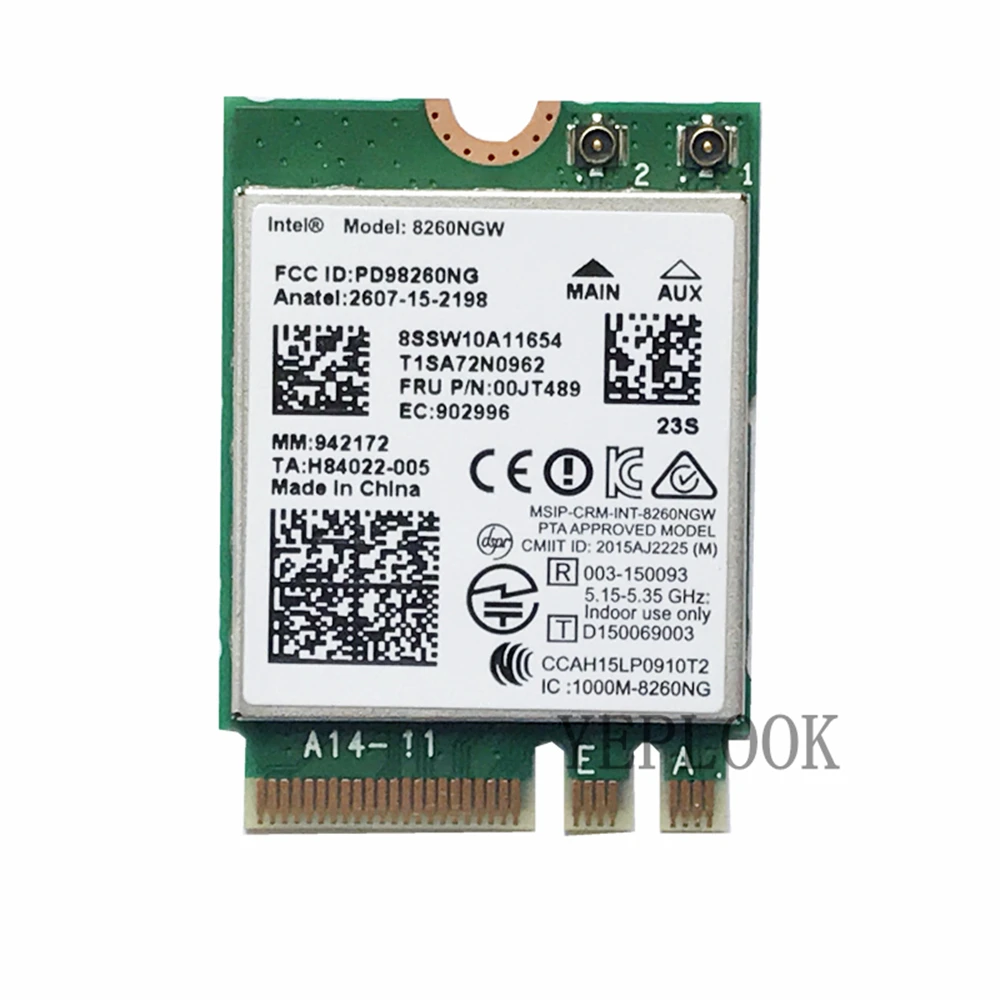 بطاقة واي فاي ac8260 8260ngw 8260ac mbps bt4.2 ثنائي النطاق ngff m.2 fru 01ax719 لـ lenovo p40 x260 e560 l470 t470 t470 t570 t570