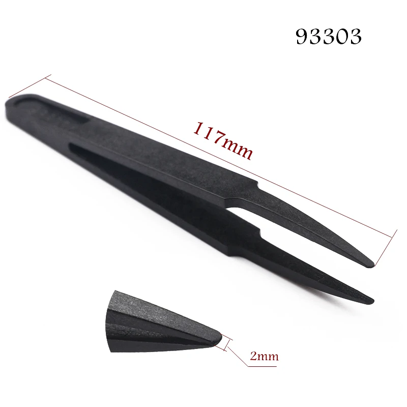 100pcs/lot Electronics Industrial Antistatic plastic Tweezers Anti-static Curved Straight Tip Phone Repair Hand Tools