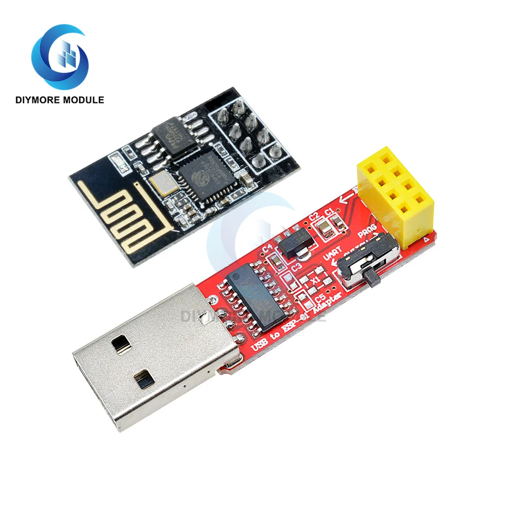 CH340 USB To ESP8266 Serial ESP-01 ESP-01S ESP01 ESP01S Wireless Wifi Developent Board Module for Arduino Programmer Adapter