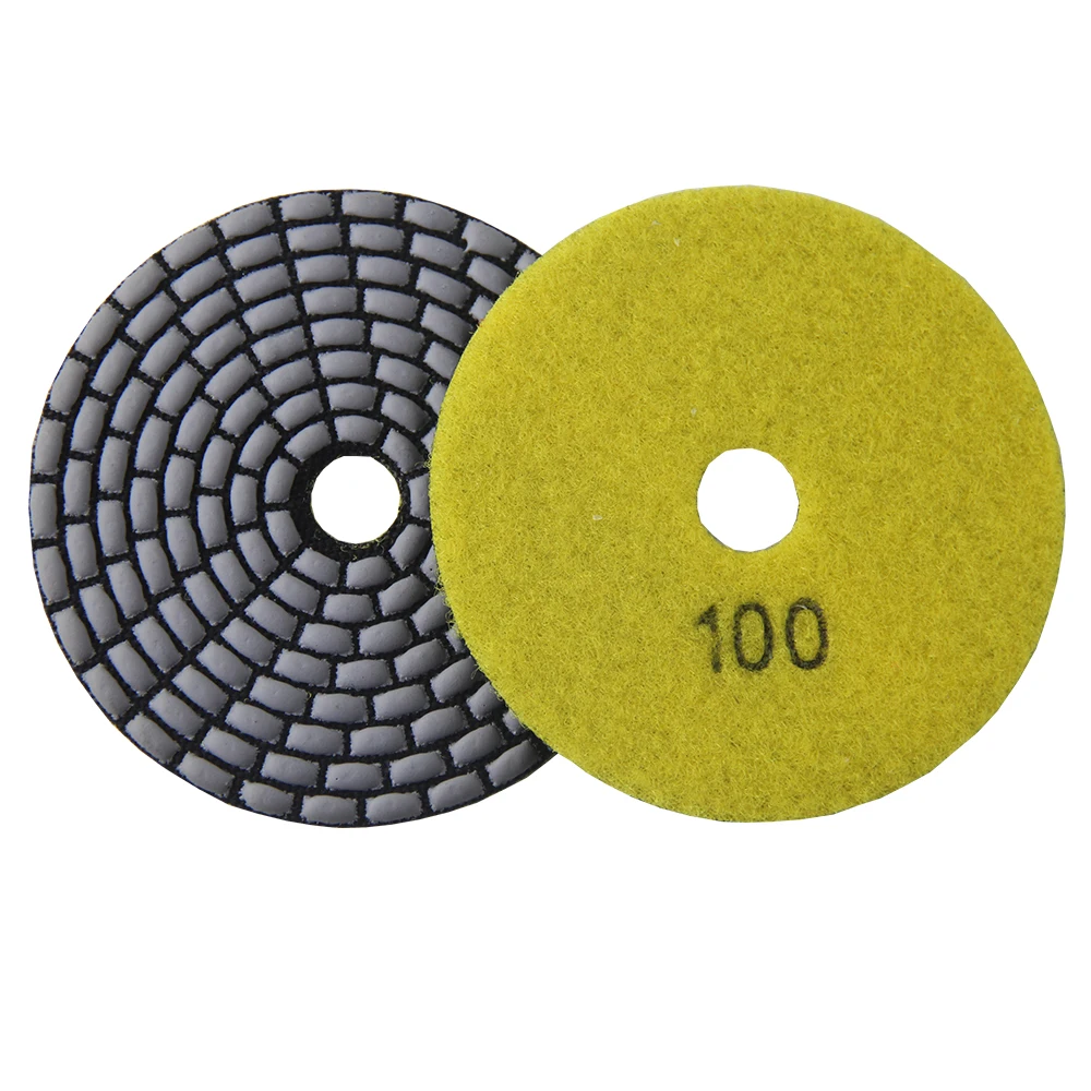 4 Inch 100MM Kim Cương Đánh Bóng Khô Đánh Bóng Bánh Xe Cho Đá Hoa Cương Đá Marlbe Chà Nhám Đĩa Chất Mài Mòn Dụng Cụ