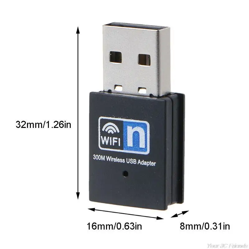 300M USB Wifi Adapter RTL8192EU Chipsatz WLAN Dongle Wireless Net-arbeit Karte C63A