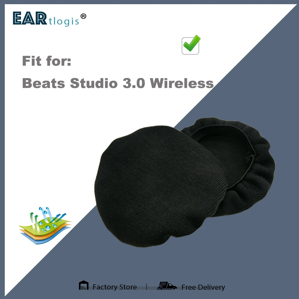 Fundas elásticas para auriculares inalámbricos Beats Studio 3,0, cubiertas de absorción del sudor, lavables, a prueba de gérmenes, desodorizante, 1 par