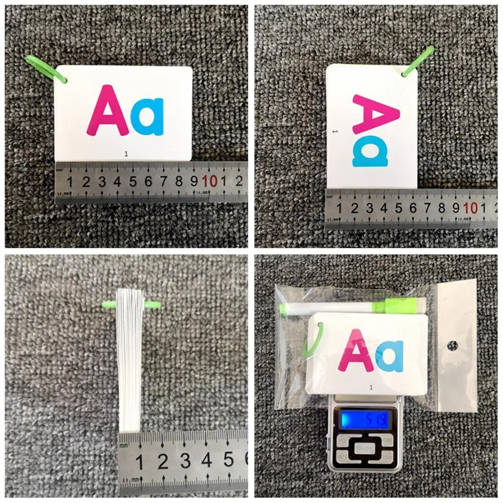 26 + 1 حرف الإنجليزية بطاقة فلاش الأبجدية لوحة الحروف مكتوبة بخط اليد مع مشبك ألعاب تعليمية تعلم اللغة الإنجليزية للطفل D3N3 #6