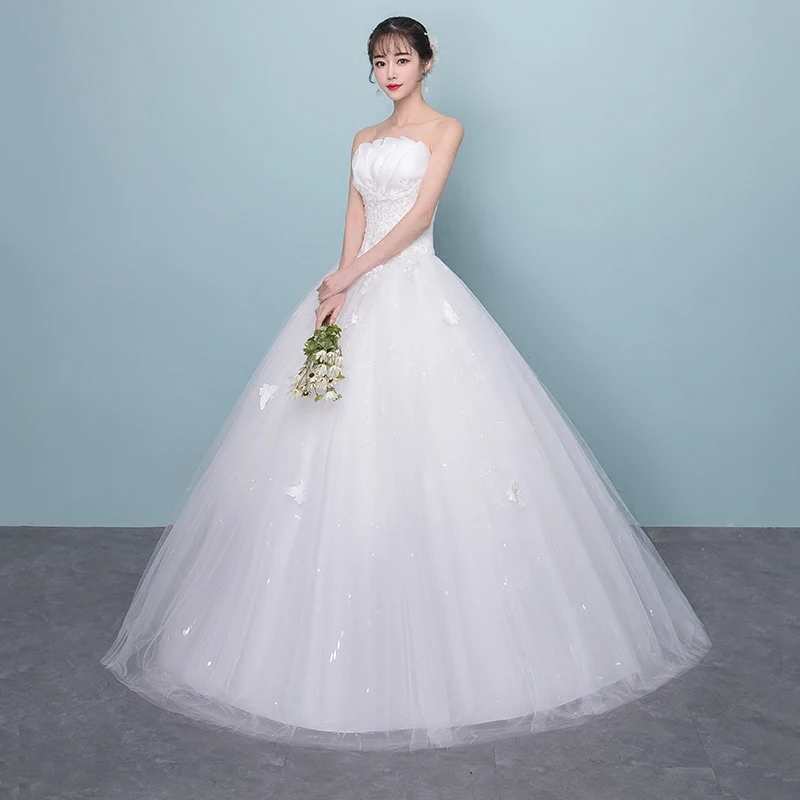 EZKUNTZA Đầm Vestido De Novia Áo Cưới Năm 2022 Mới Dây Ren Hoa Phối Ren Công Chúa Bầu Plus Kích Thước Mỏng Tùy Chỉnh làm Từ