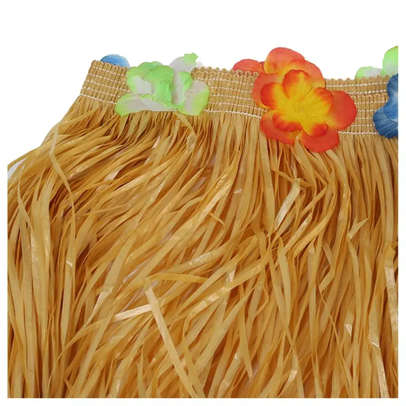 Promotion! Table Skirt Hawaiian Luau Flower Grass Garden Wedding Party Beach Decor Khaki