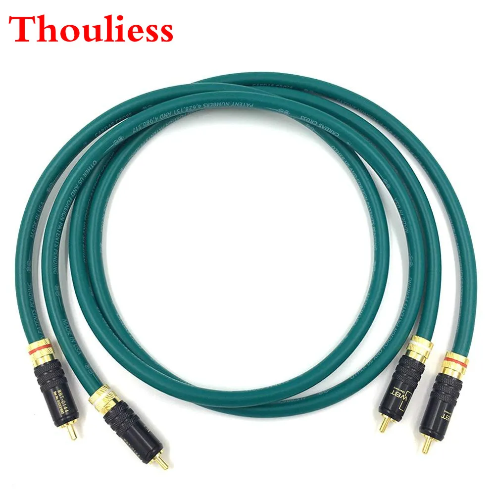 

Thouliess Pair HIFI Type-4 Gold Plated RCA Audio Cable HIFI Double RCA Audio Signal Cable Rca High-end Corld for CARDAS CROSS