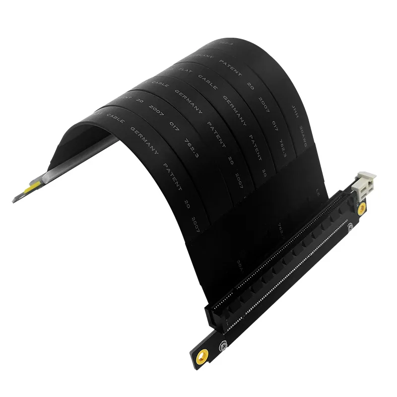 كابل تمديد بطاقة جرافيكس PCI-E X16 3.0 ثابت بسرعة كاملة متوافق مع ITX A4 هيكل فوليو مزدوج الاتجاه العكسي