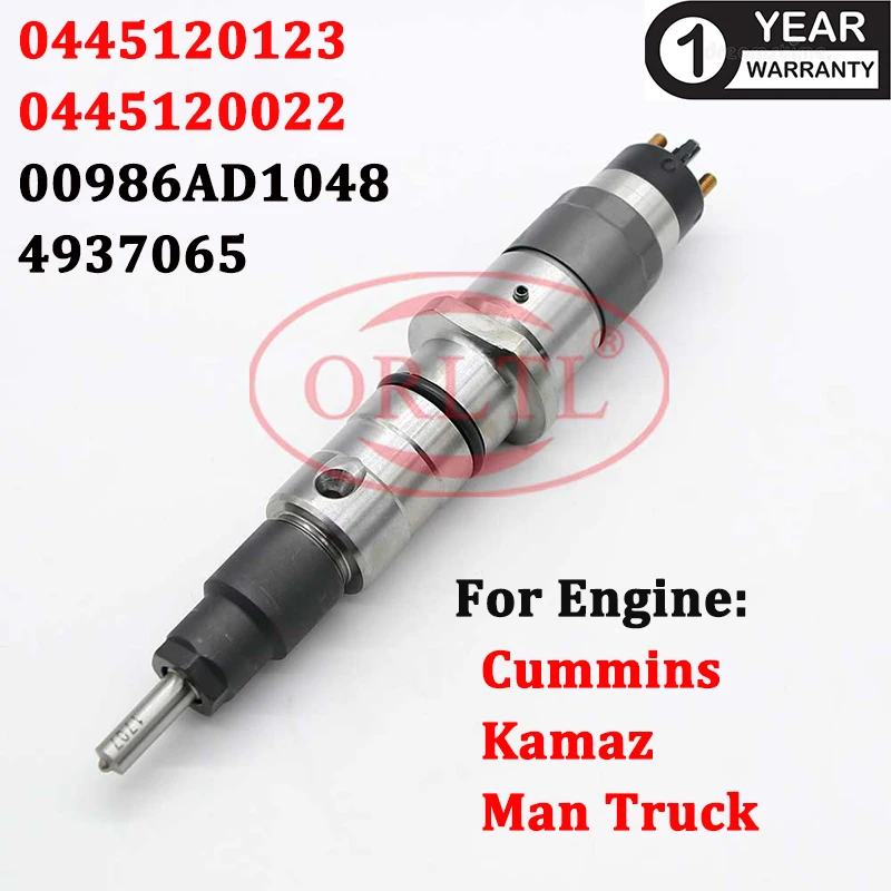 

New Nozzle 0 445 120 123 Common Rail Injector 0 445 120 022 Diesel 00986AD1048 For Cummins 4937065 Kamaz Man Truck 51101006014