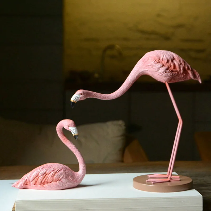 Everyday Collection Cute Pink Flamingo Home Decoration Animal Figurine Fairy Garden Wedding Party Ornament Christmas Lovers Gift