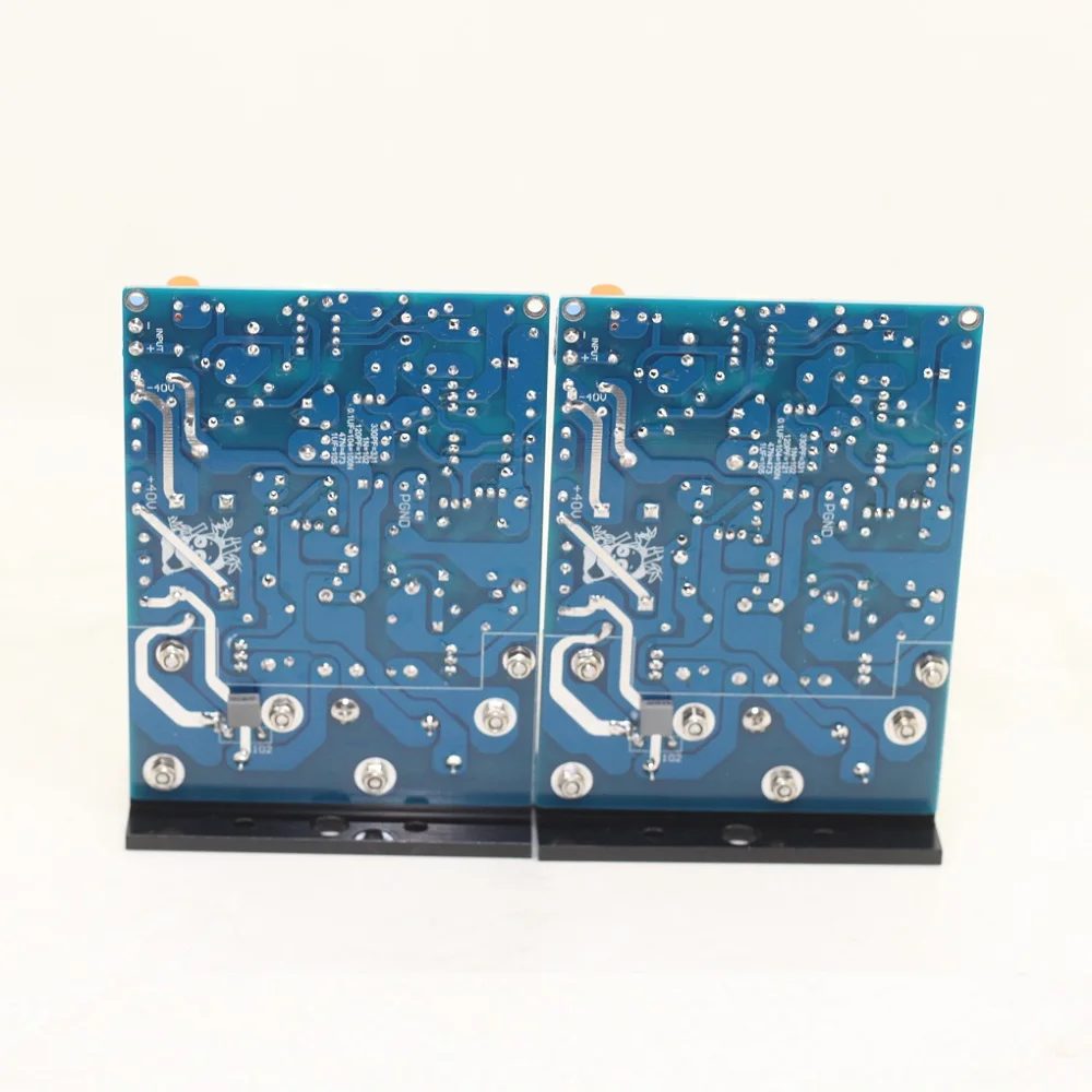 1 Pair Assembled QUAD405 CLONE MJ15024 100W 8R Dual Channel Amplifier Board W / Angle Aluminum